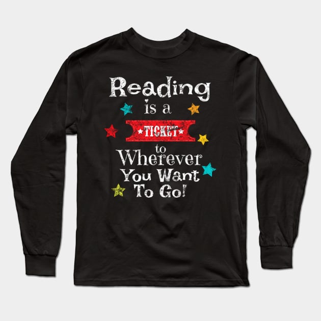 Teachers And Students Book Reading Adventure Long Sleeve T-Shirt by klei-nhanss